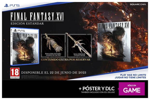 Reserva Final Fantasy 16 en GAME con DLC y pster exclusivo