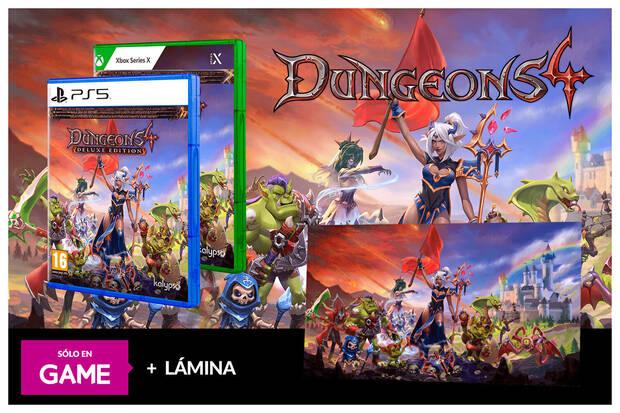 Dungeons 4 reserva en GAME lmina exclusiva gratis