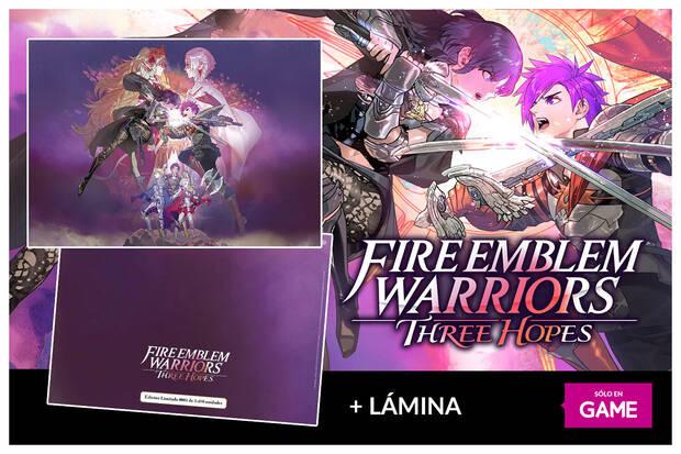 Lmina de regalo al reservar Fire Emblem Warrior: Three Hopes en GAME.