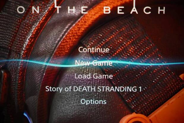 menú principal de death stranding 2