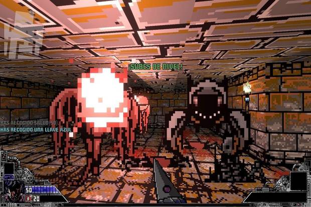 Gráficamente el título fluye a 60 cuadros muy estables mientras disfrutamos de un look retro repleto de pixelaciones, <i>sprites</i> y texturas planas.