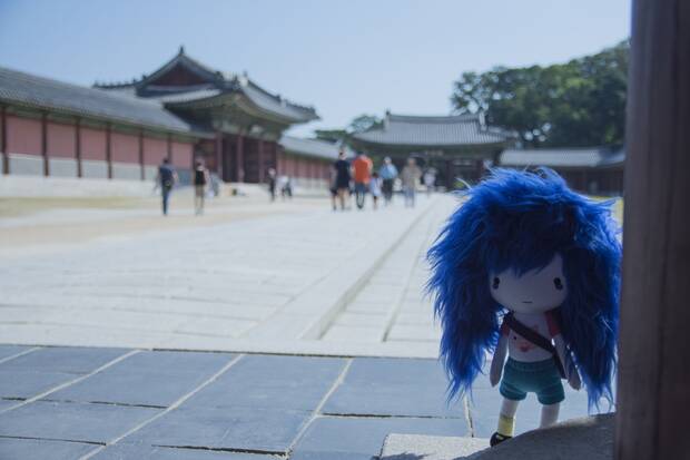 Agatha, de excursión en Seúl (Corea) durante el viaje de Mango Protocol para participar en el Busan Indie Conect Festival 2017.