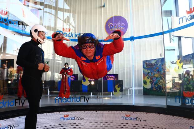 Herranz durante la presentación de 'Spyro Reignited Trilogy' en un túnel de viento en 2018.