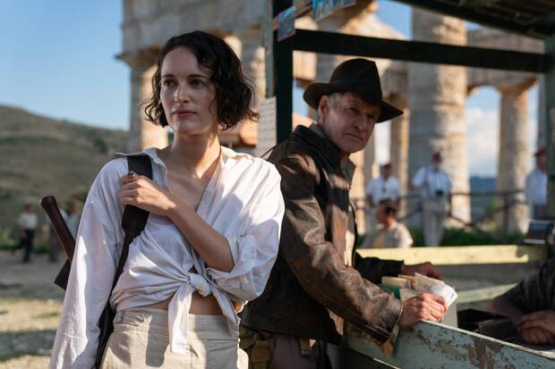 Harrison Ford y Phoebe Waller-Bridge en Crítica Indiana Jones y el dial del destino