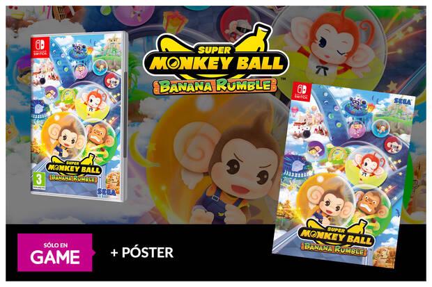 Reserva Super Monkey Ball Banana Rumble en GAME con pster de regalo