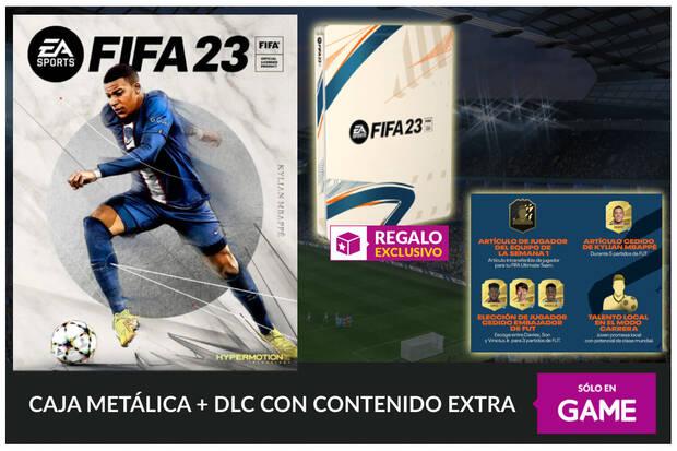 Reserva FIFA 23 en GAME con caja exclusiva y DLC de regalo.