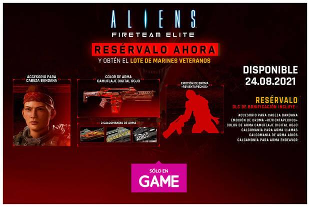 Aliens: Fireteam Elite reservas en GAME DLC exclusivo