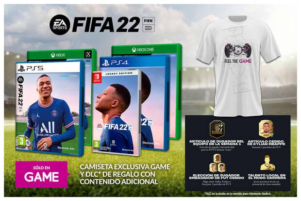 Incentivos por la reserva de FIFA 22 en GAME.