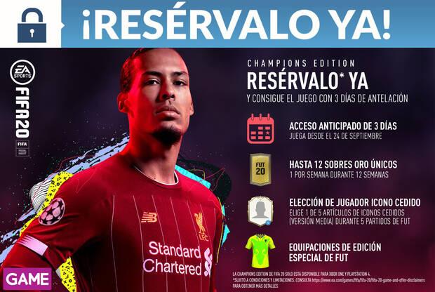 GAME detalla su incentivo por reserva y sus ediciones de FIFA 20 Imagen 3