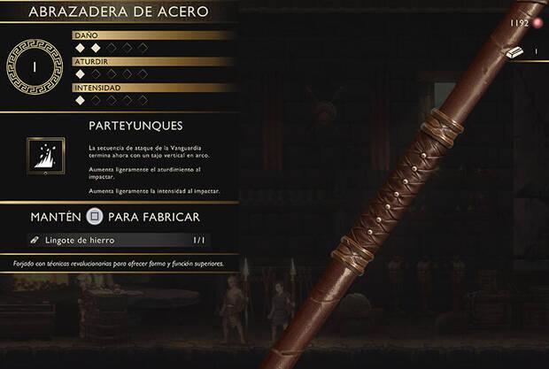 God of War Sons of Sparta - Empu�adura de lanza Abrazadera de acero