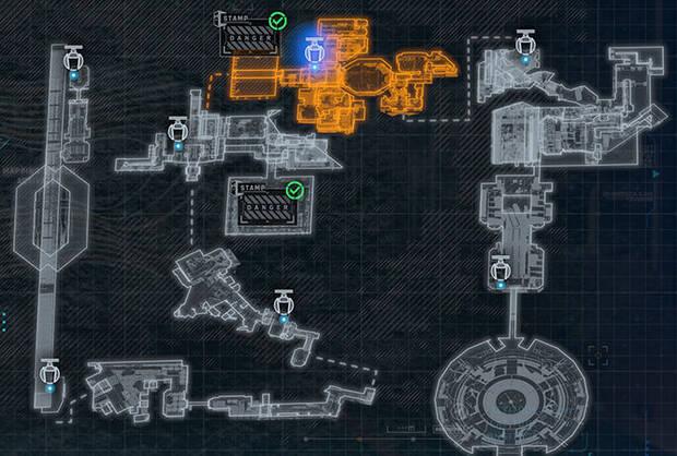 Pragmata - Mapa de la zona Laboratorio de fibraluna del sector Puerto central