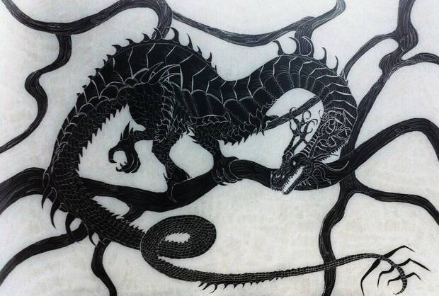 Nidhogg en una representación artística