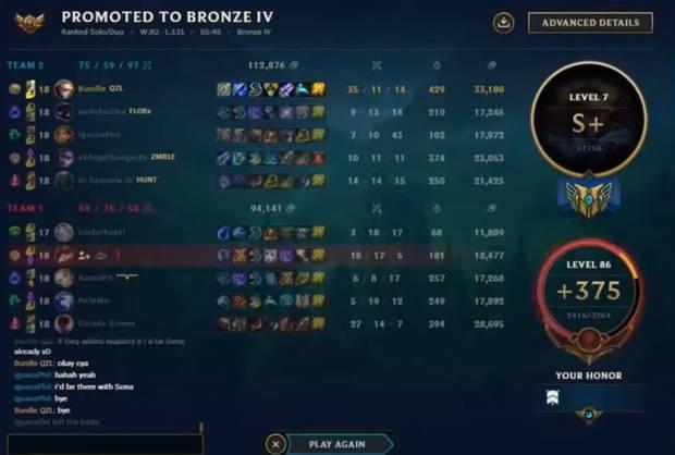 League of Legends: Conseguir grado de clasificación S y S+ en LoL