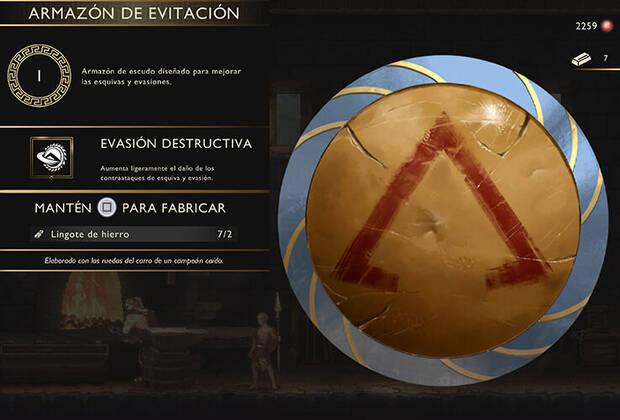 God of War Sons of Sparta - Armaz�n de escudo Armaz�n de evitaci�n