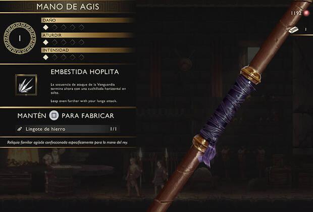 God of War Sons of Sparta - Empu�adura de lanza Mano de Agis