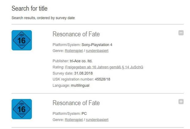 Resonance of Fate aparece clasificado en Europa para PS4 y PC Imagen 2