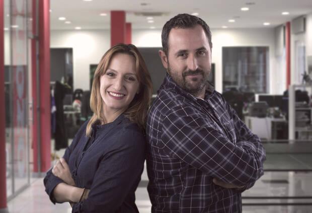 Virginia Calvo y José Ramón Díaz, su marido y socio.