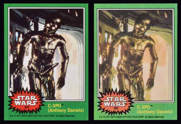 La carta de C-3PO de Topps