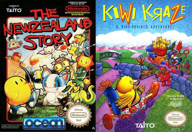 La versión NES PAL rescató la ilustración creada por Bob Wakelin para ordenadores. En EE.UU. Taito aterrorizó a los niños con un esperpento.