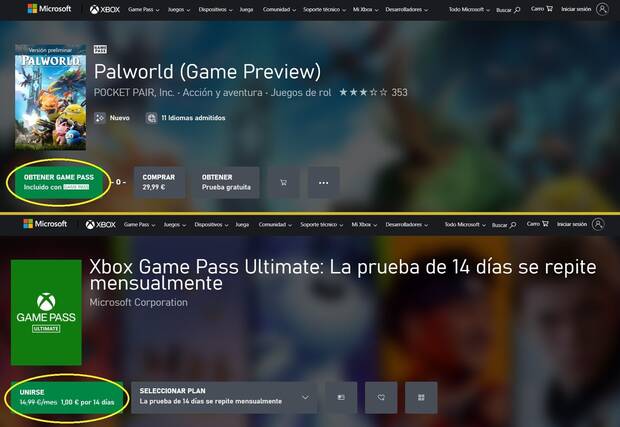 Palworld en Game Pass con oferta de 1 euro