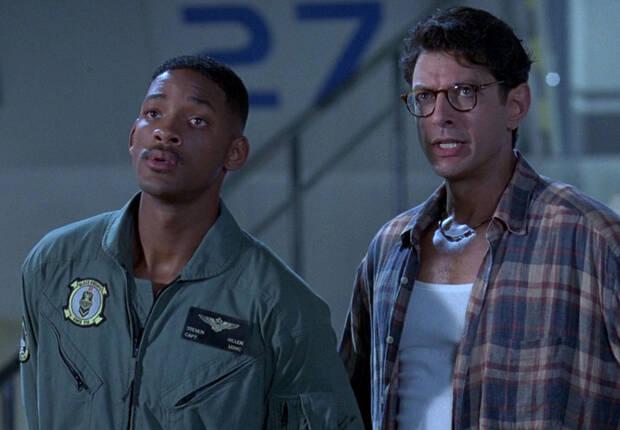 Will Smith y Jeff Goldblum en Independence Day