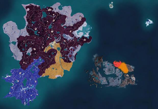 Palworld - Mapa con la localizaci�n del Pal Slowatt