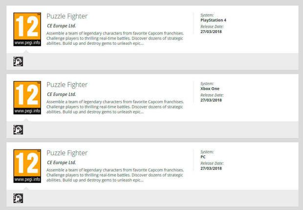 Puzzle Fighter aparece clasificado para consolas y PC Imagen 2