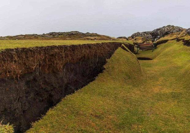 Resultado de uno de los terremotos en Islandia