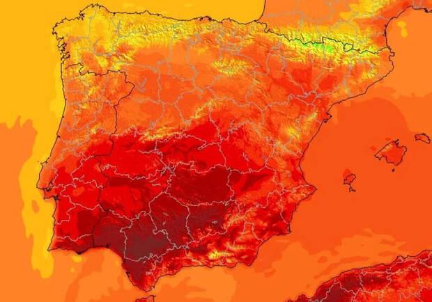 Espa�a y el mapa de calor clim�tico