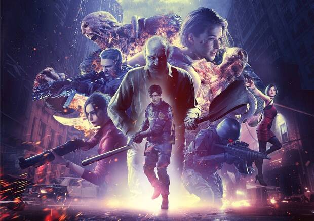 Cronologa de Resident Evil - La historia hasta ahora: artwork oficial con varios de los personajes principales de la saga