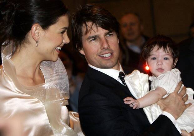 Tom Cruise y Katie Holmes con su hija Suri