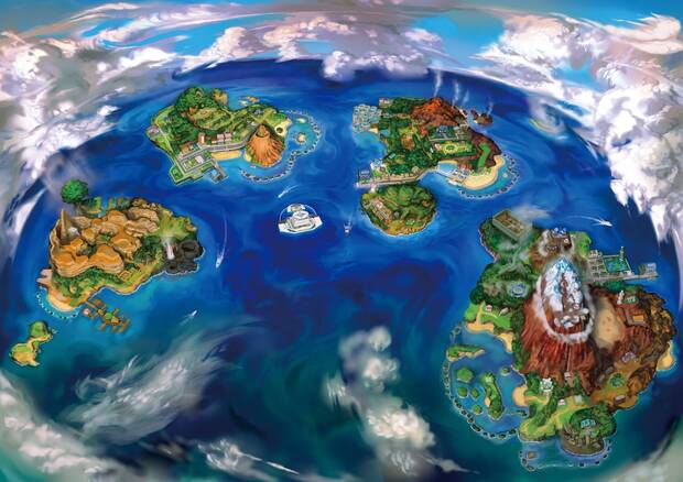 La región de Alola es tropical, grande y variada, con ciudades, festivales y una cultura distinta.