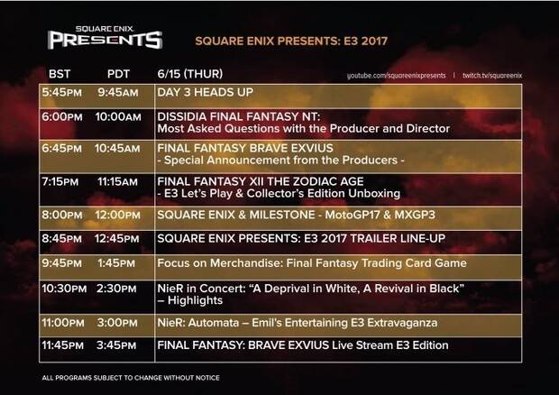 Square Enix detalla sus planes para el E3 2017 Imagen 2