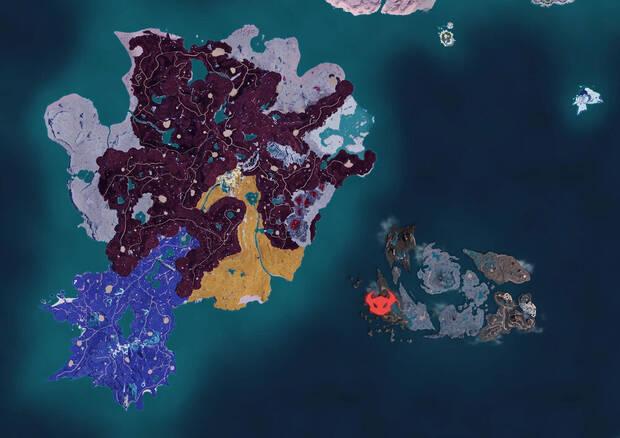 Palworld - Mapa con la localizaci�n del Pal Ophydia