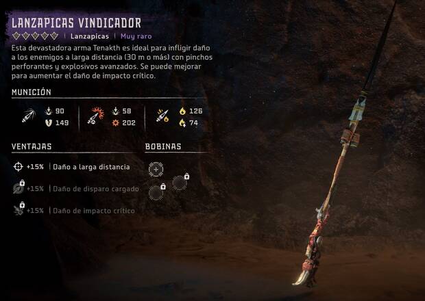 Horizon Forbidden West - Arma Lanzapicas vindicador