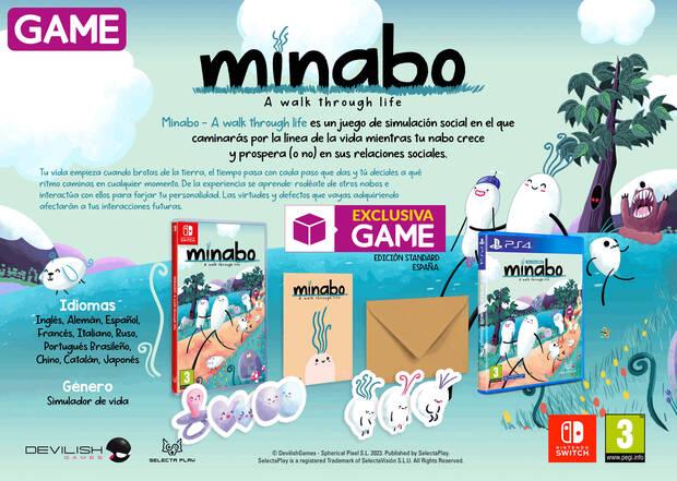 Minabo edicin fsica exclusiva de GAME para PS4 y Nintendo Switch