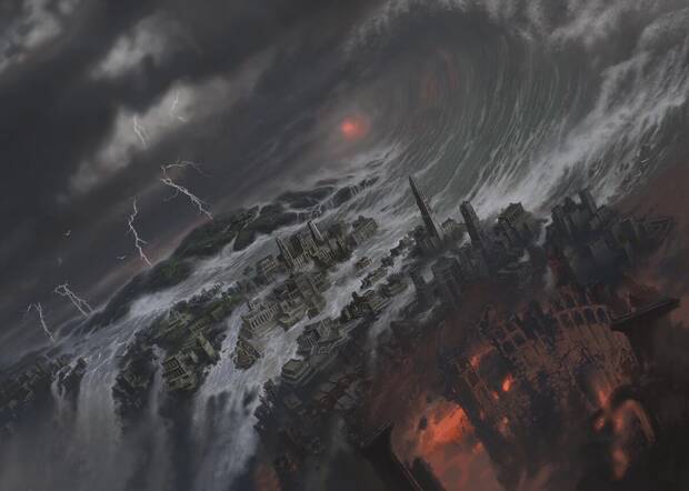 La caída de Númenor de Alan Lee