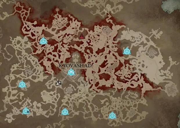 Diablo 4 - Localización de la marea infernal en Cimas Quebradas