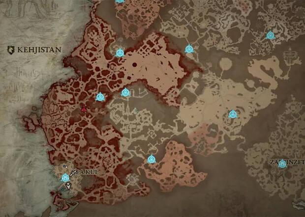 Diablo 4 - Localización de la marea infernal en Kehjistan