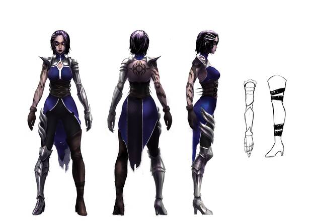 Arte conceptual de la protagonista, Nashla.