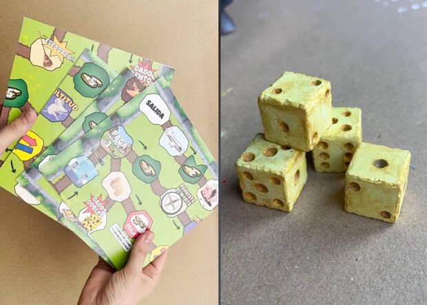 Juego de mesa personalizado creado para su novia