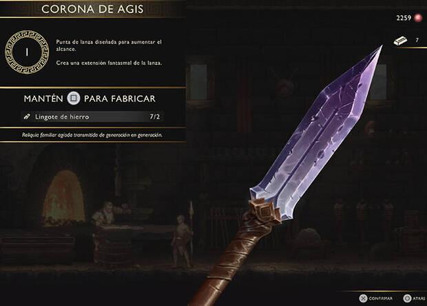 God of War Sons of Sparta - Punta de lanza Corona de Agis