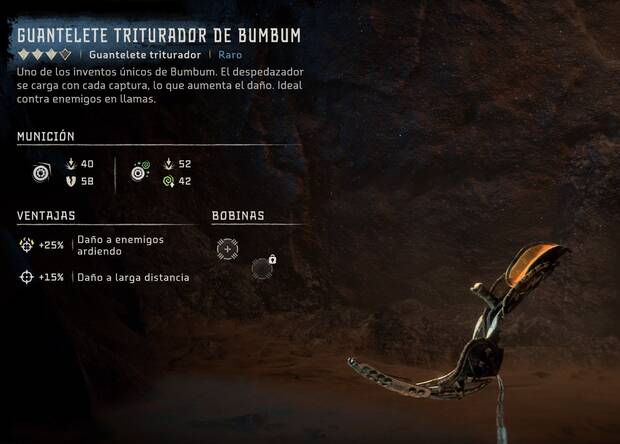 Horizon Forbidden West - Arma Guantelete triturador de Bumbum