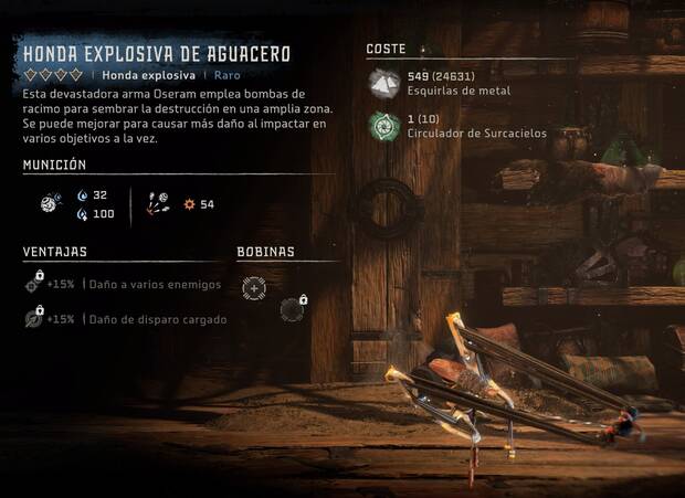 Horizon Forbidden West - Arma Honda explosiva de aguacero