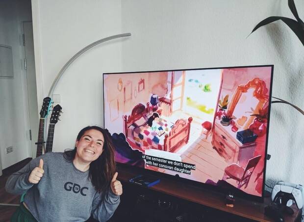 Federico Fasce y Marina D�ez en un fireside chat en Goldsmiths en Londres, 2020.