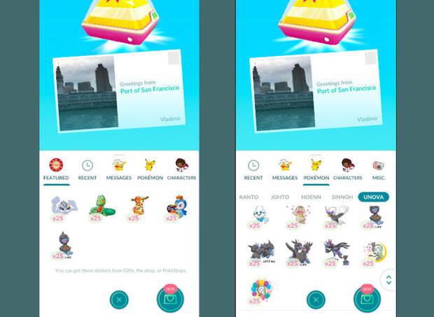 Pokmon GO - Visualizacin de la actualizacin de categoras de pegatinas