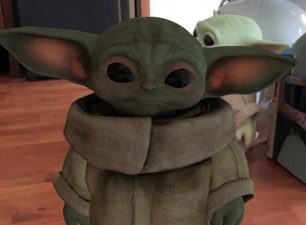 Baby Yoda en realidad aumentada