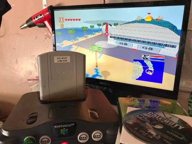 SimCopter 64 funcionando en una Nintendo 64.