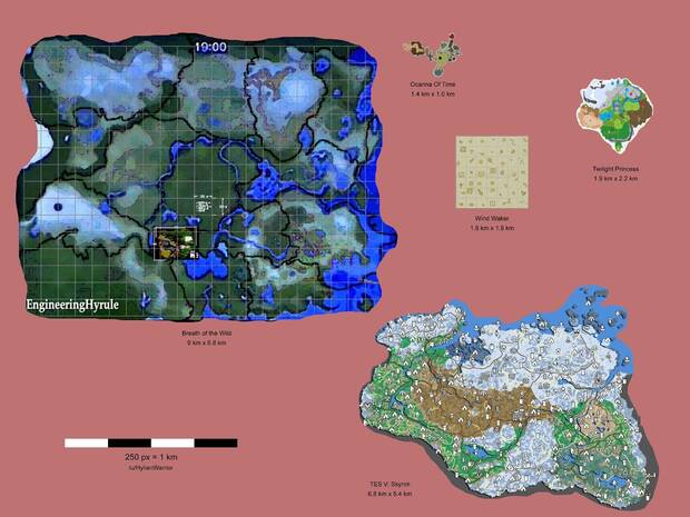 Comparan la dimensin del mapa de The Legend of Zelda: Breath of the Wild con otros Zelda Imagen 2