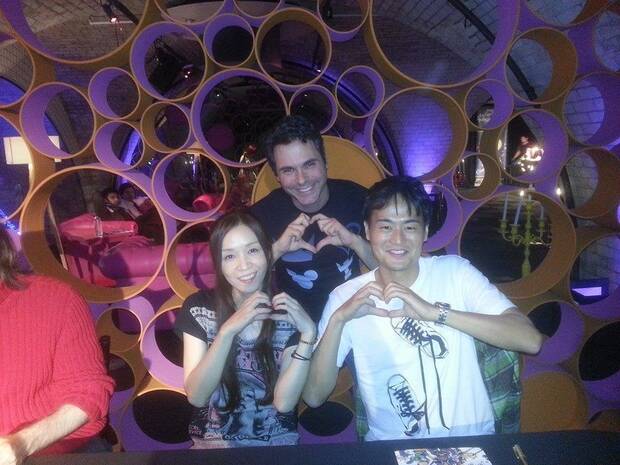 Arque en la presentación de 'Kingdom Heart 2.5', con Rie Nishi y Tai Yasue.